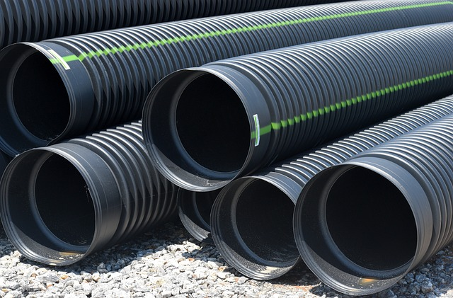 drainage pipes, construction site, pipes