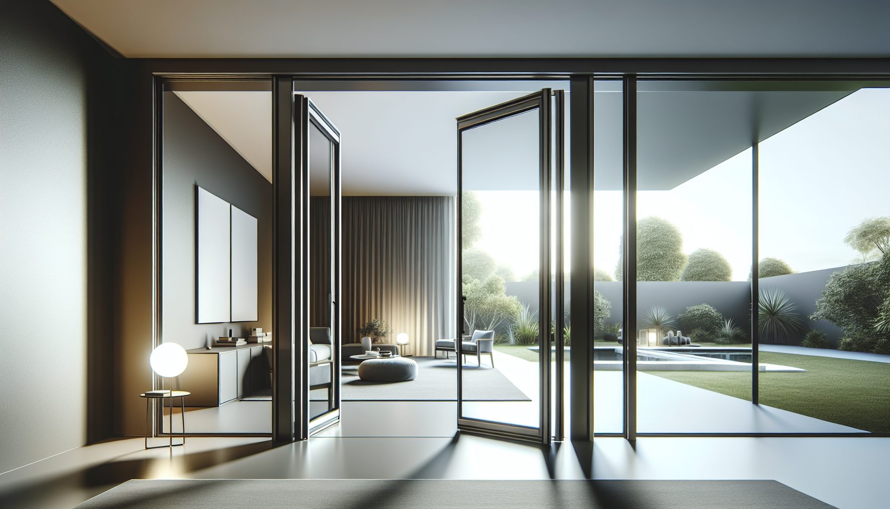 Illustration of aluminium sliding doors