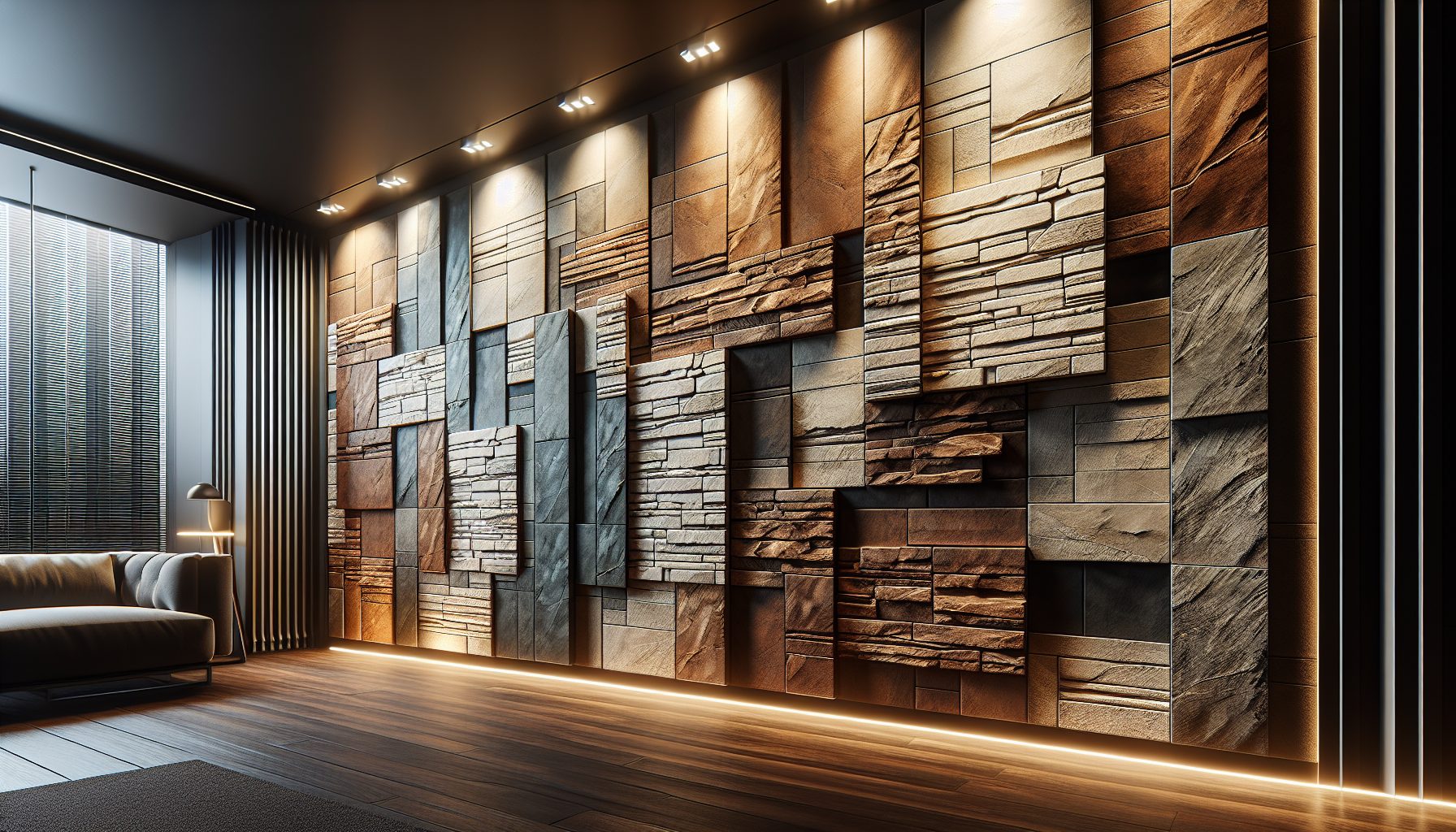 Modern brick effect wall panels