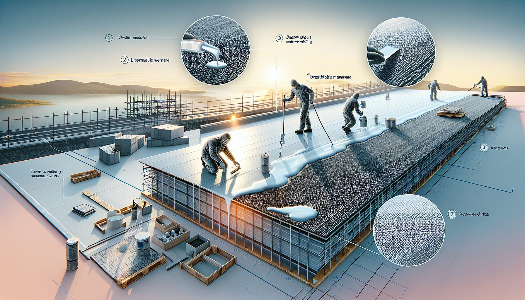 Illustration of surface preparation for composite cladding installation